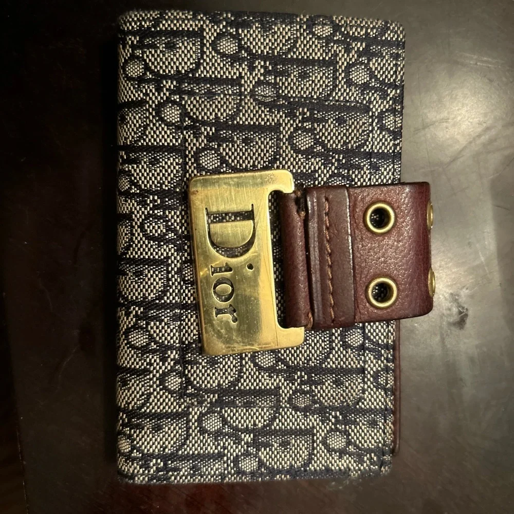 Vintage Dior Black and Brown woman key Wallet